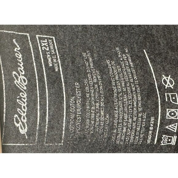 Eddie Bauer Womens Shirt Graphic Polar Bear Constellation Long Sleeve Gray 2XL - Picture 6 of 7